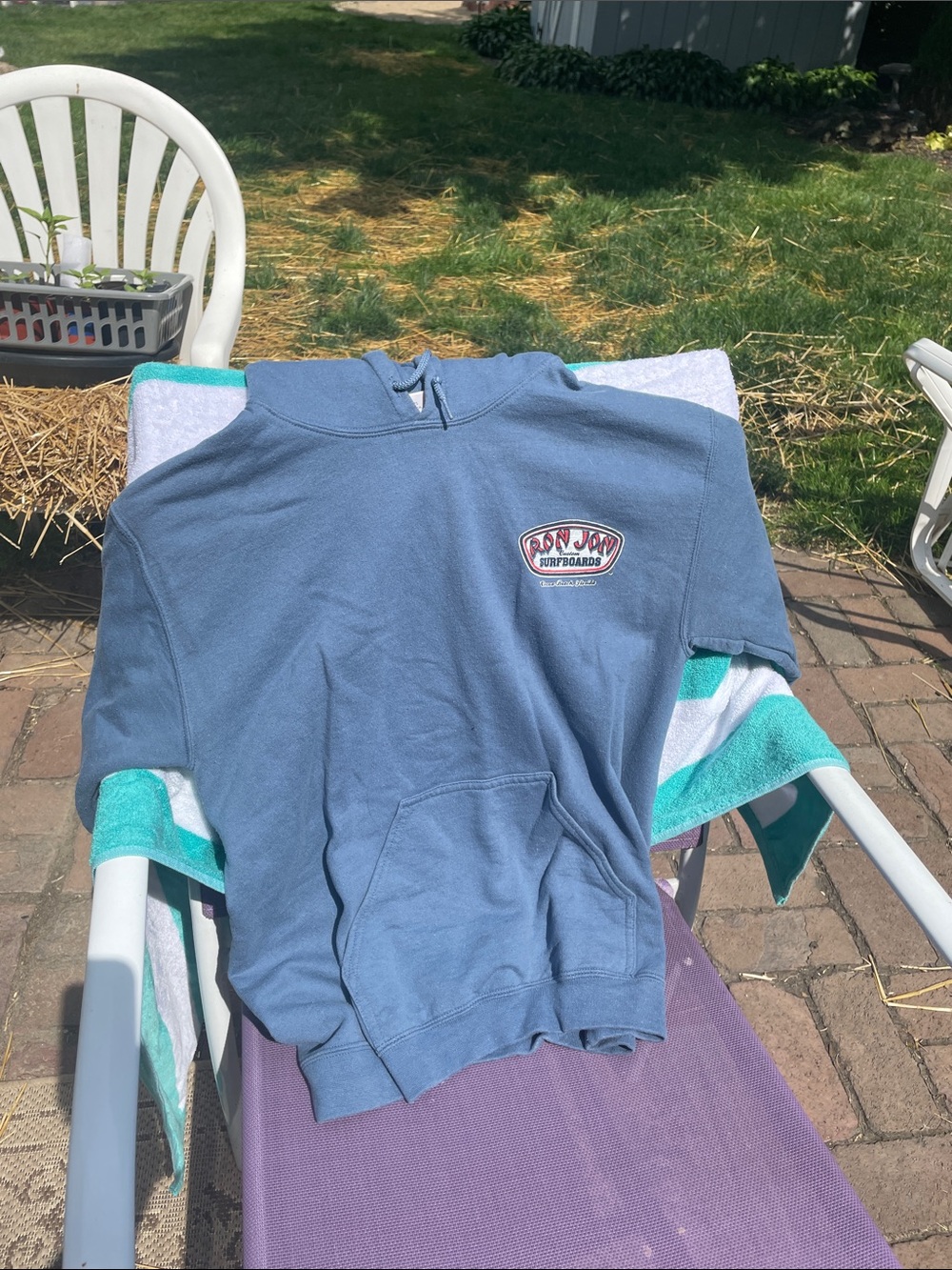 Ron Jon Blue Short-Sleeve Crewneck Sweatshirt